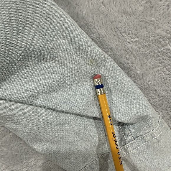 GAP Shirt Men's Large Denim Long Sleeve Button Up Western Blue Light Railroad 90 - Picture 5 of 8